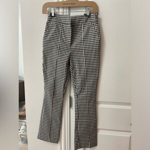 NWT Veronica Beard Tani Black / White Gingham Pant - Sz 2